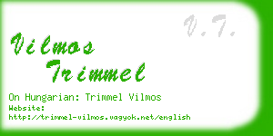 vilmos trimmel business card